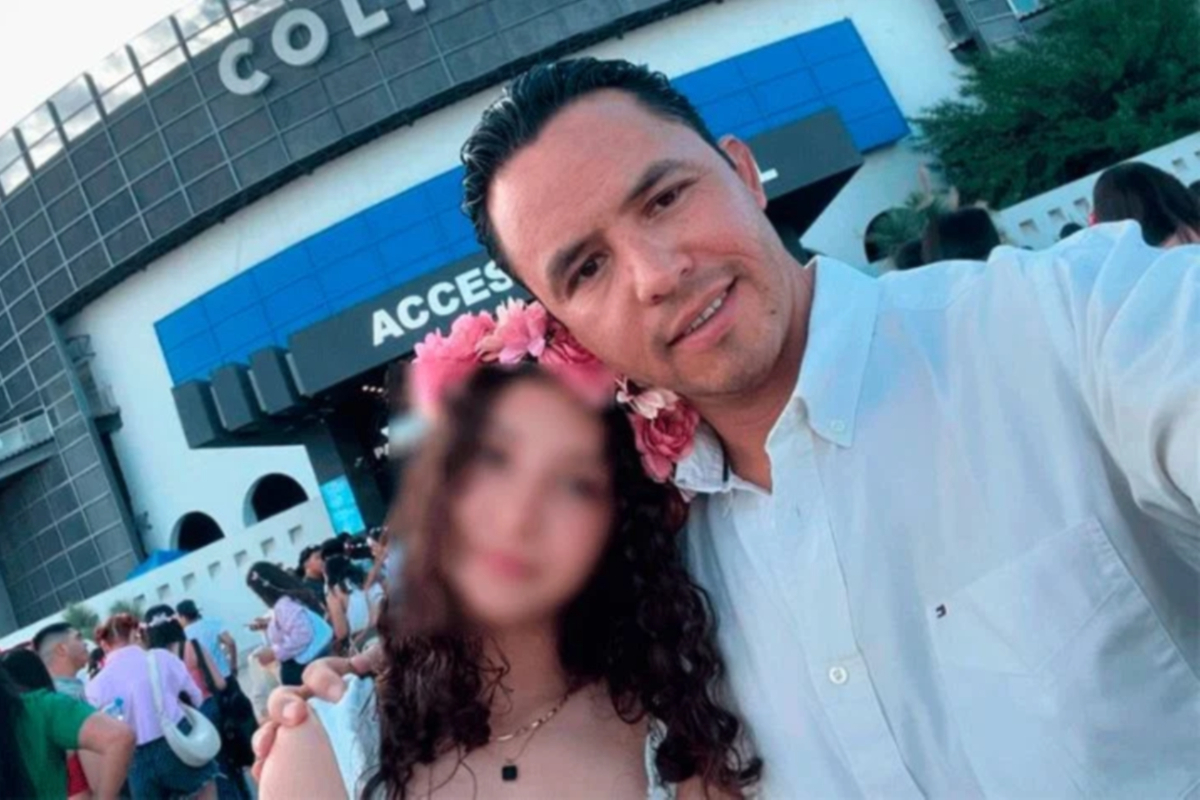 Paloma Nicole Arellano junto a su padre