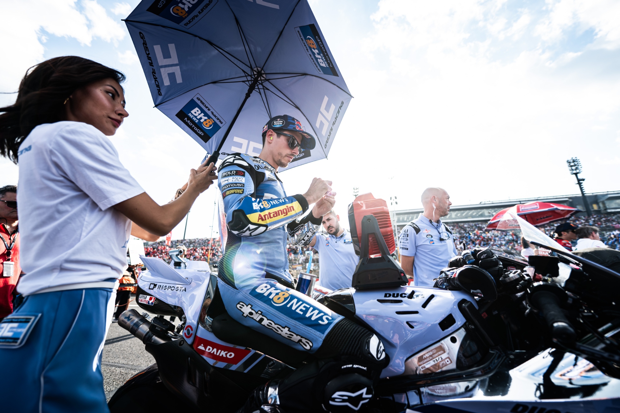 Álex Márquez, en la parrilla de Motegi.