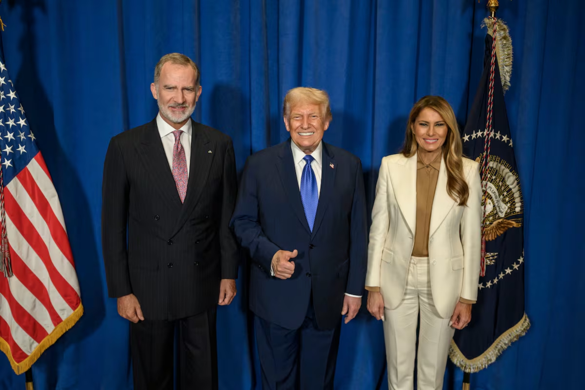 Trump y Felipe VI.