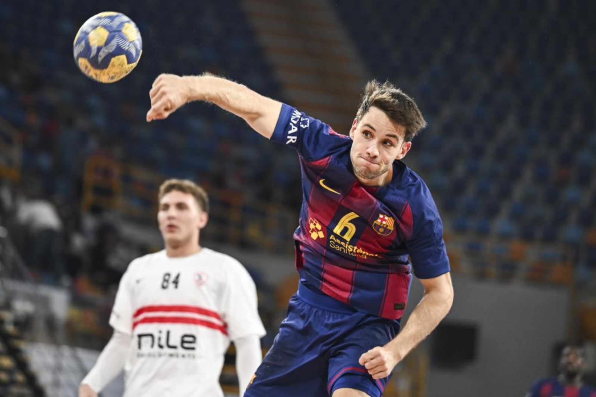 El extremo del Barça DaniFernández, la gran estrella del partido