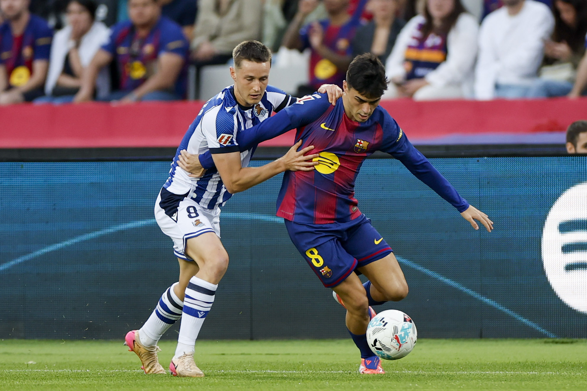 Pedri, en el partido frente a la Real Sociedad.