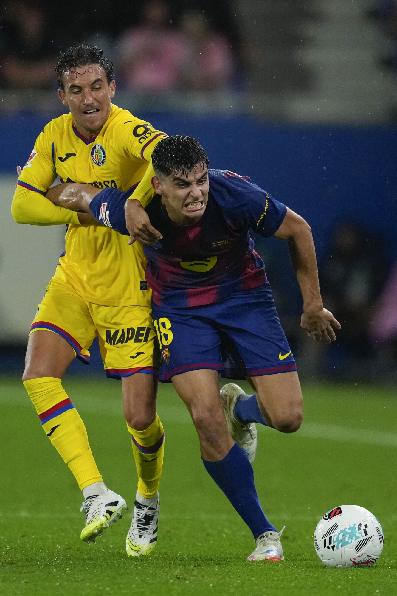 Gerard Martín, en el partido frente el Getafe.