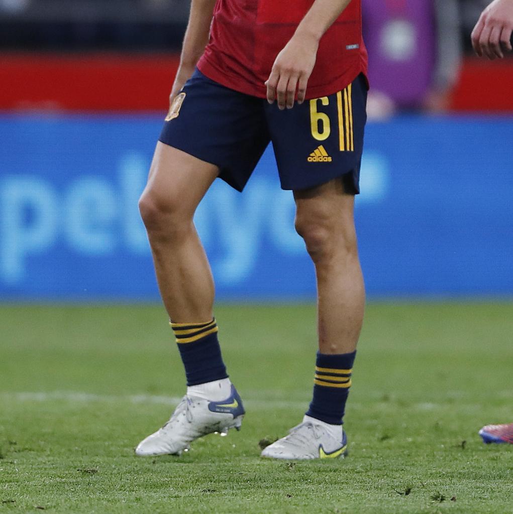 Marcos Llorente, sin espinilleras durante un partido