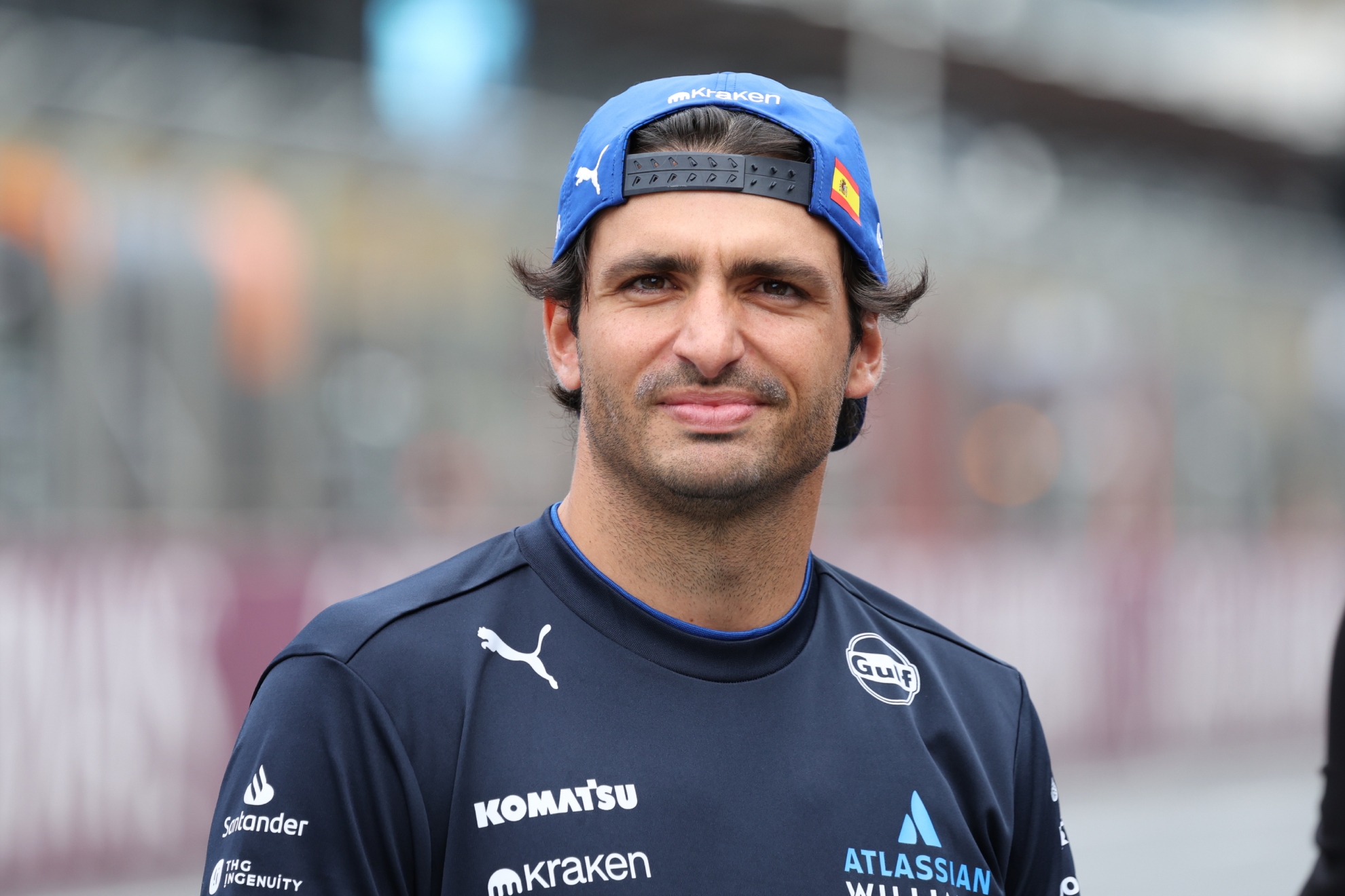 Carlos Sainz durante la presentación del GP de Azerbaiyán.