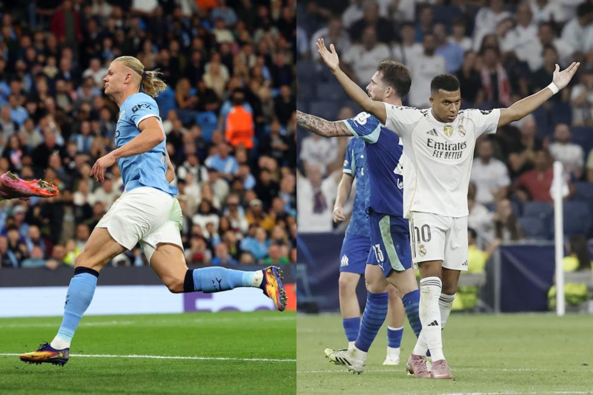 Erling Haaland y Kylian Mbappé.