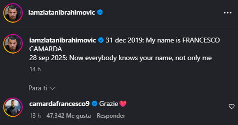 Il messaggio di Ibrahimovic