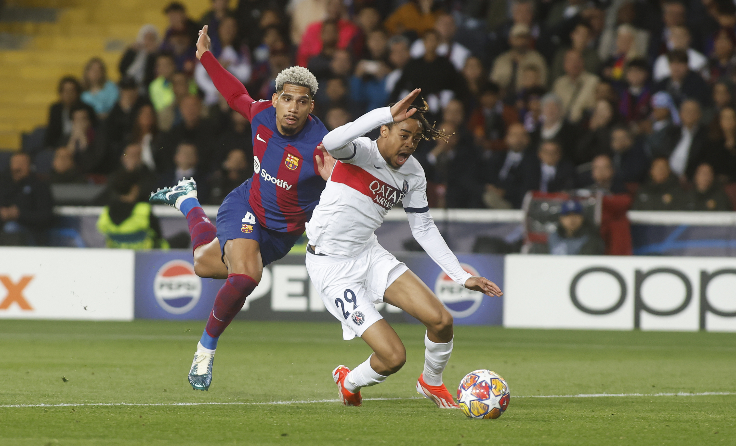 Araujo, en la jugada de marras.