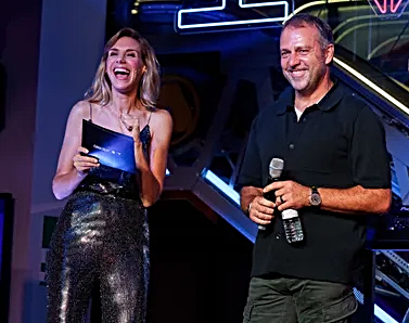 Flick, durante la gala de esta noche.