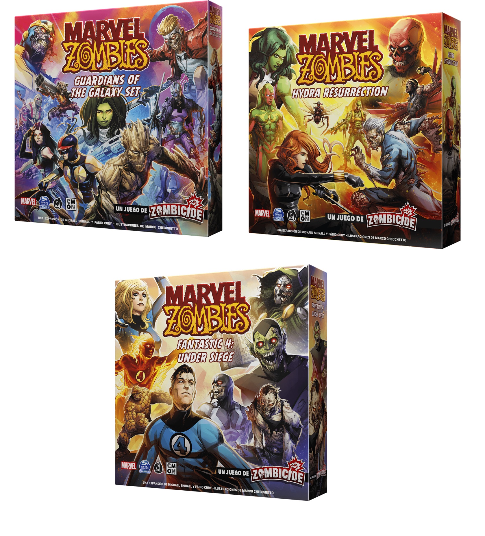 Distintas expansiones de Marvel Zombies