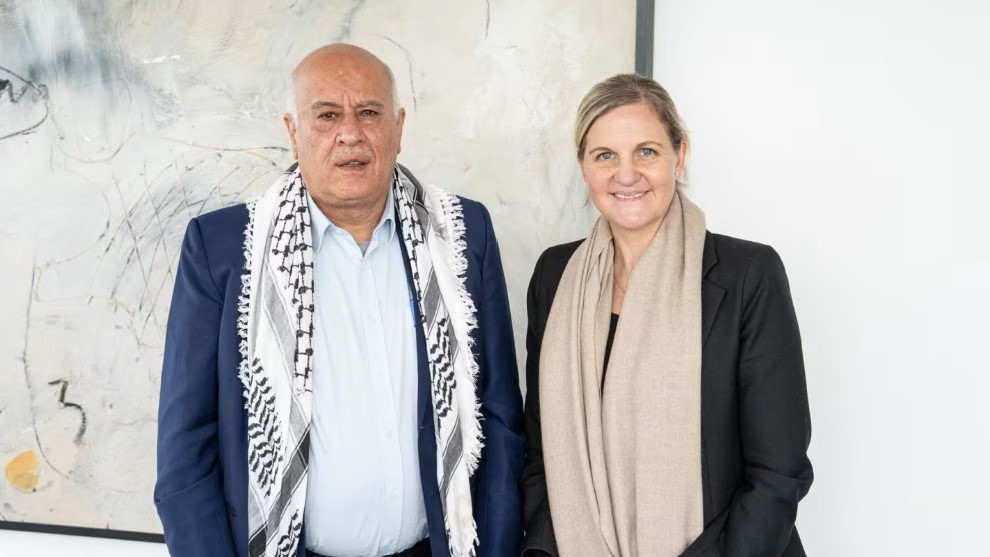 Kirsty Coventry, con el presidente del Comité Olímpico palestino