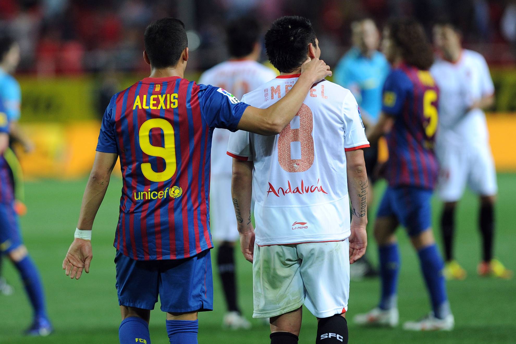 Los chilenos Alexis Sánchez y Gary Medel