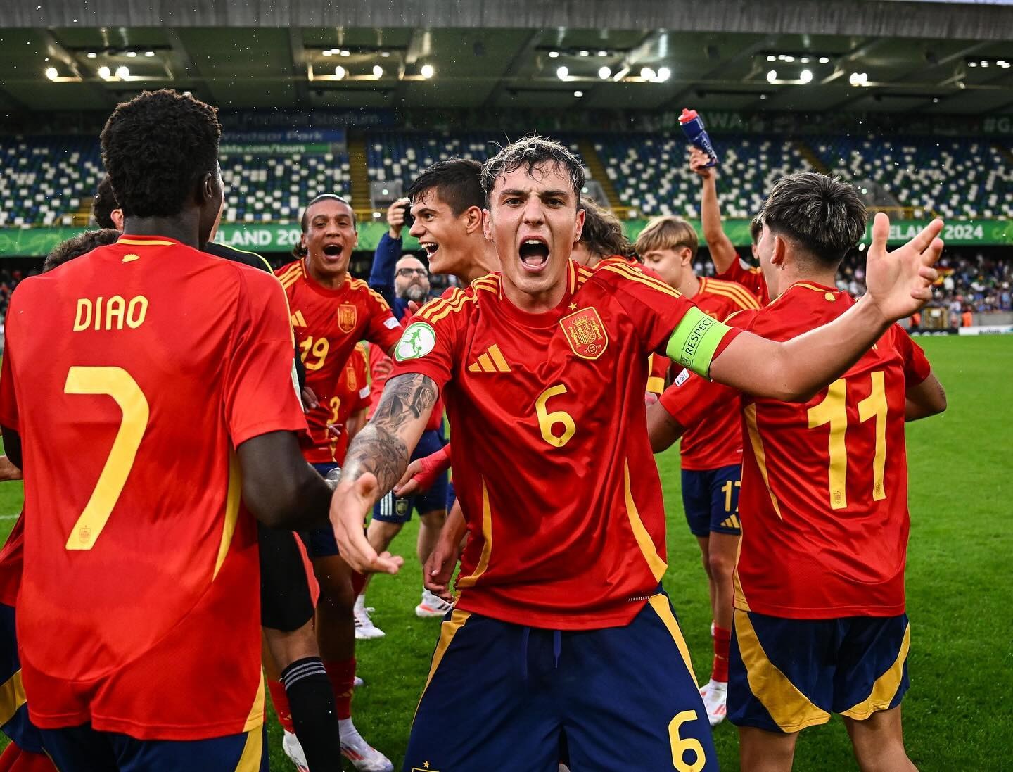 Celebración del Europeo Sub 19.