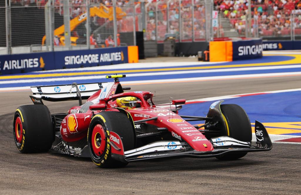 Hamilton, en acción.