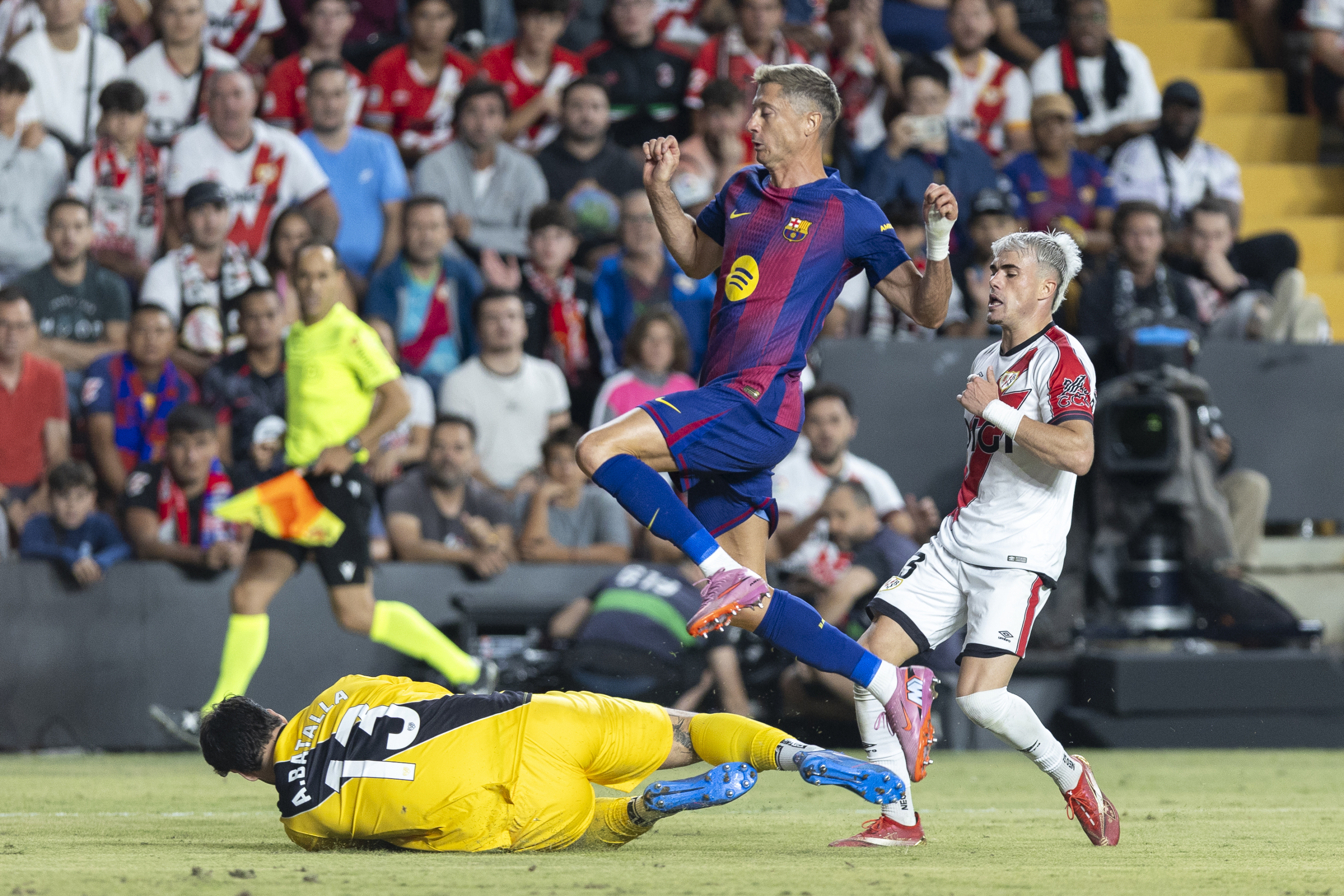 Lewandowski, en el partido ante el Rayo Vallecano.