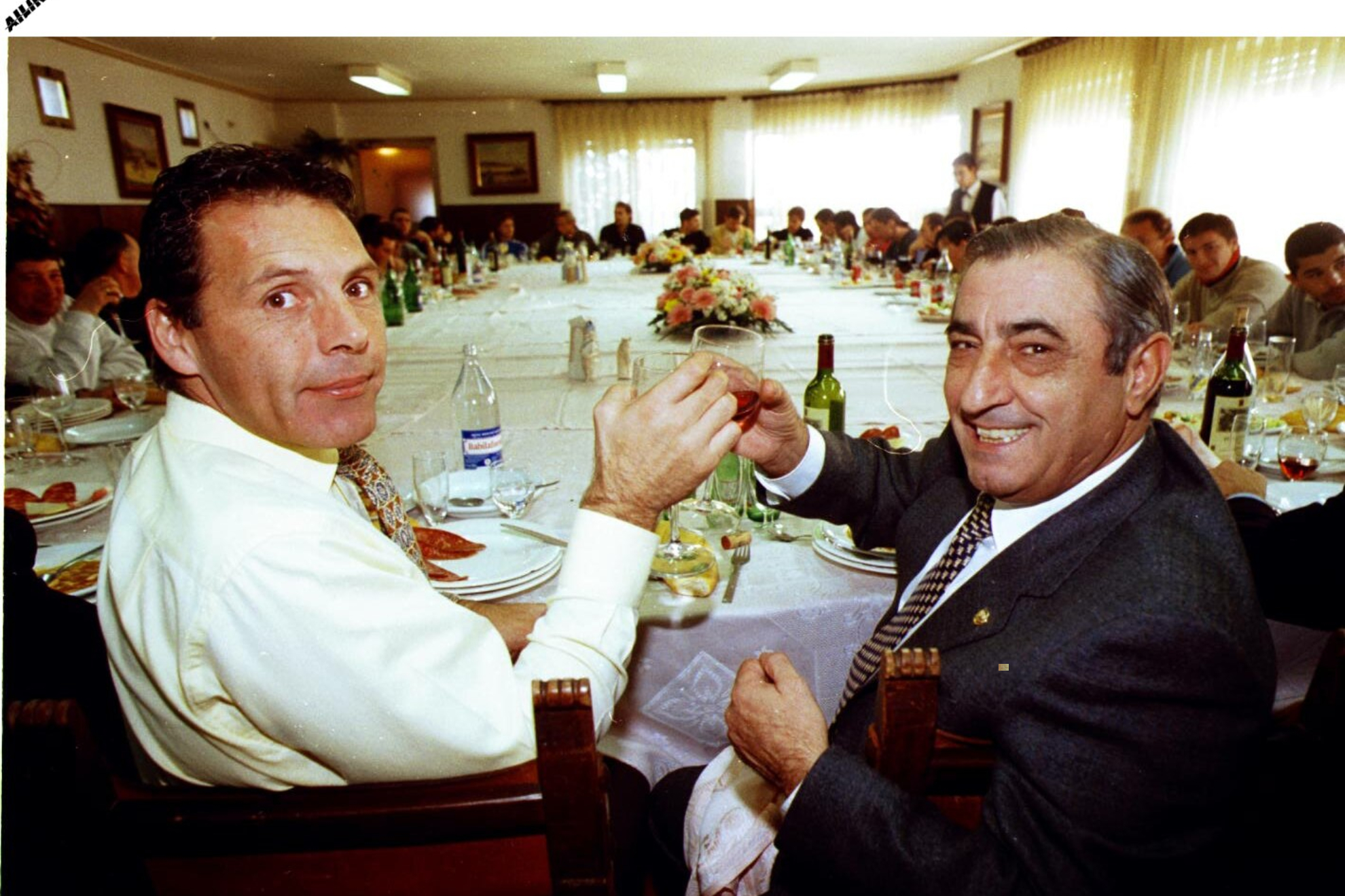 Russo, con el 'presi' del Salamanca, Pepe Hidalgo, en 1999.