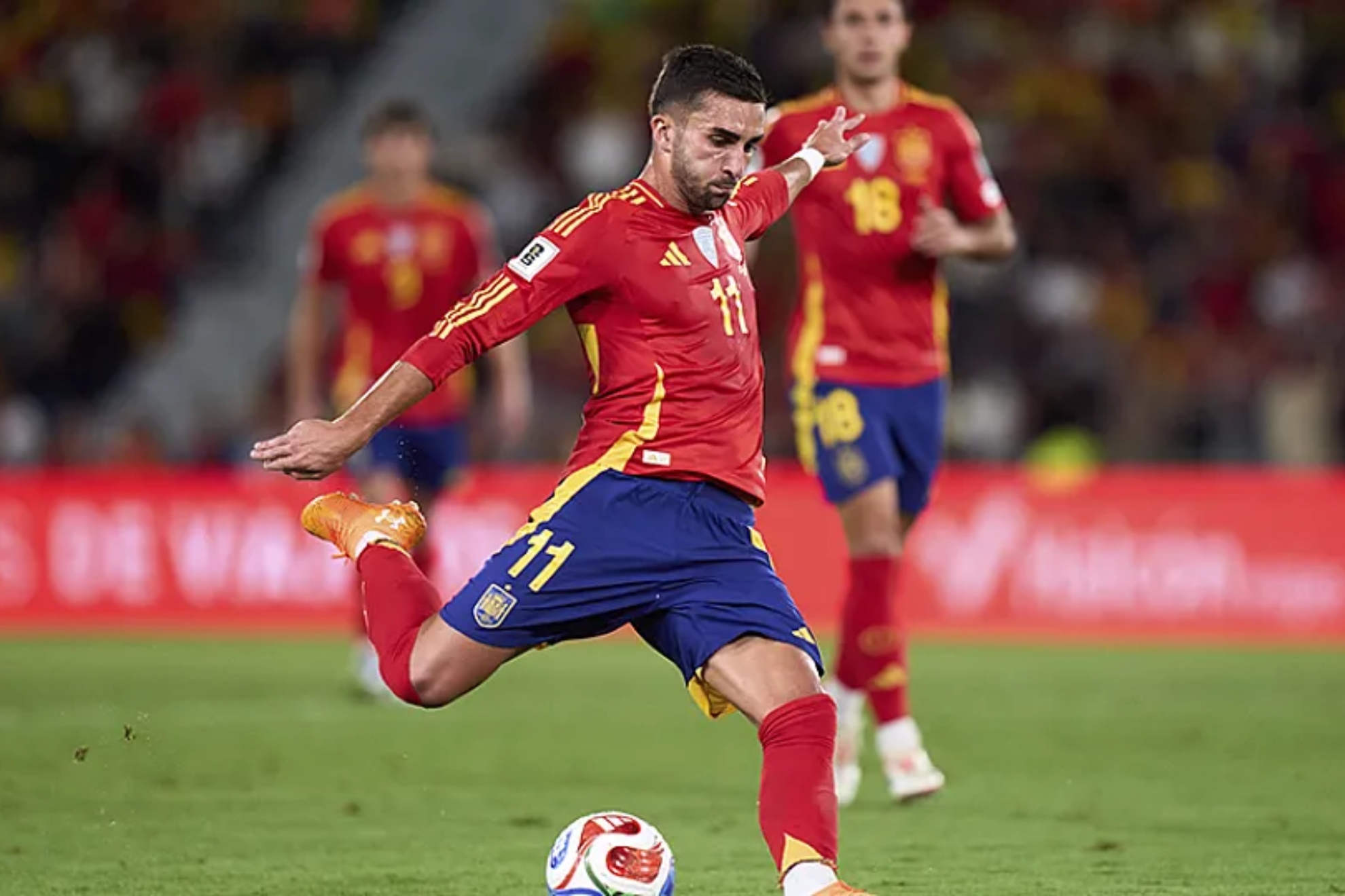 Ferran Torres, en un partido con la Selección.