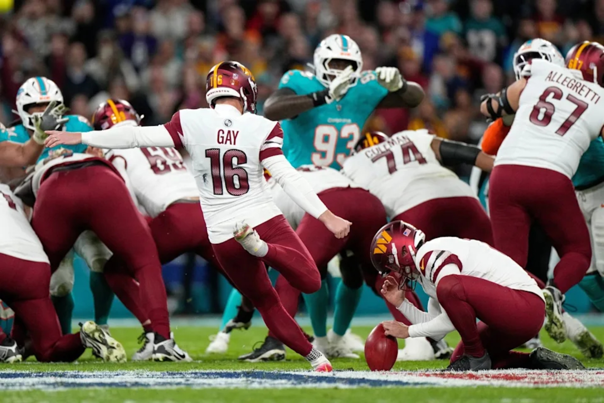 Matt Gay is fired by the Washington Commanders after his mistakes at the Bernab�u against the Dolphins